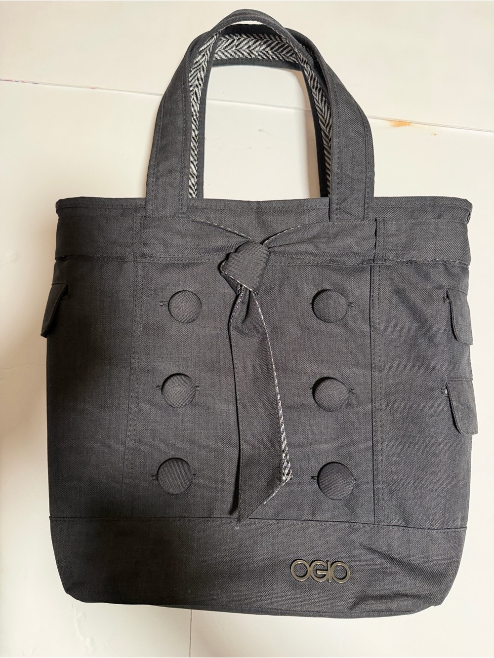 OGIO Hamptons Gray Laptop Tote Bag 15" Padded Commuter Purse Work Travel
